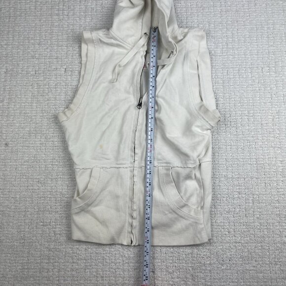 Aritzia TALULA Ladies Sleeveless Hoodie White Size Small Read** - Picture 12 of 16